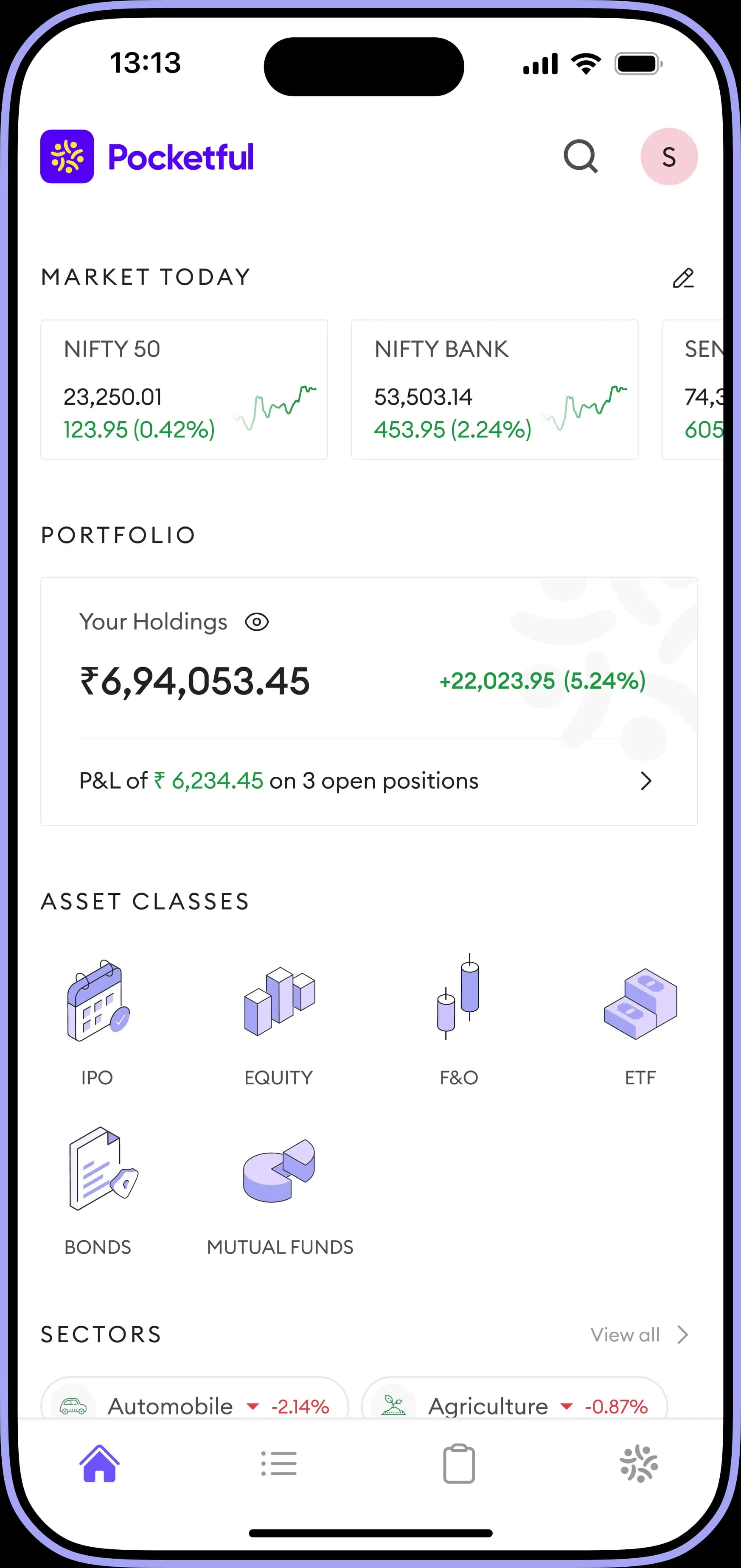 Pocketful dashboard preview